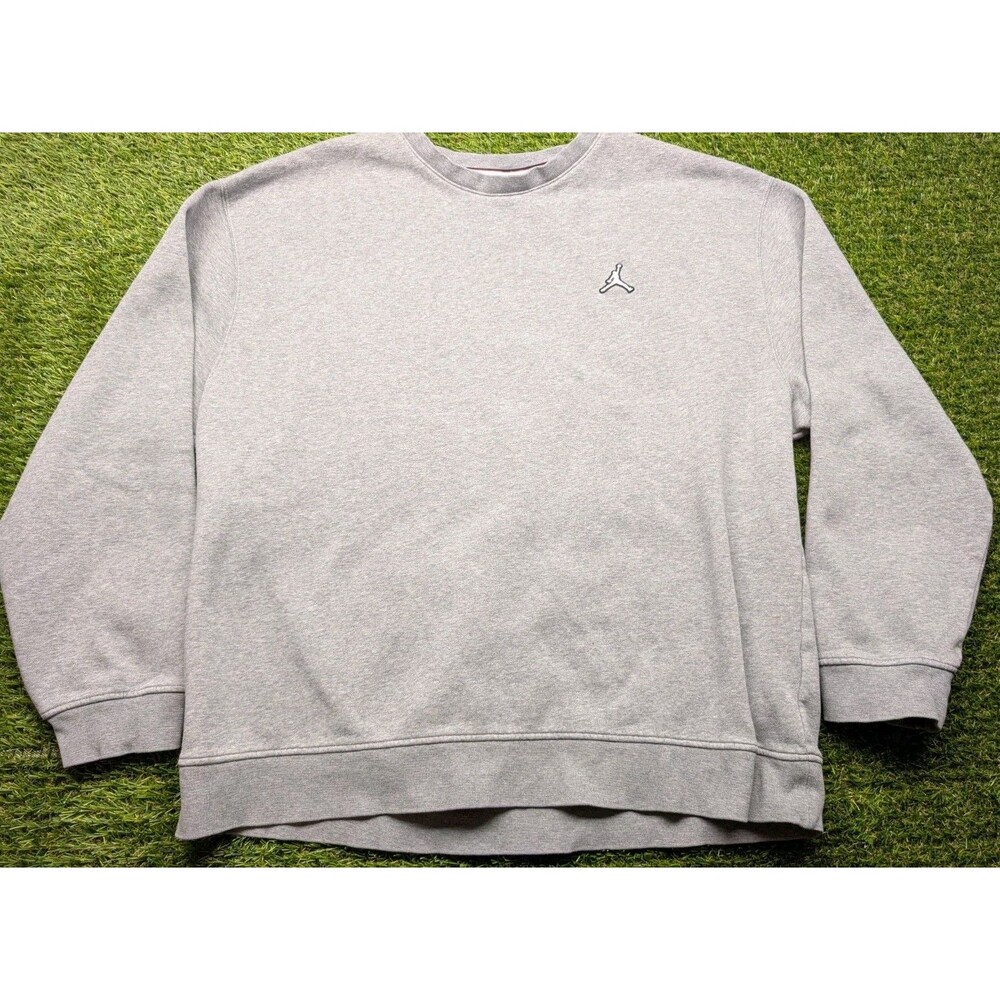 Nike Air Jordan Jumpman Sweatshirt Mens Size XL Gray Logo Essential Crew Fleece